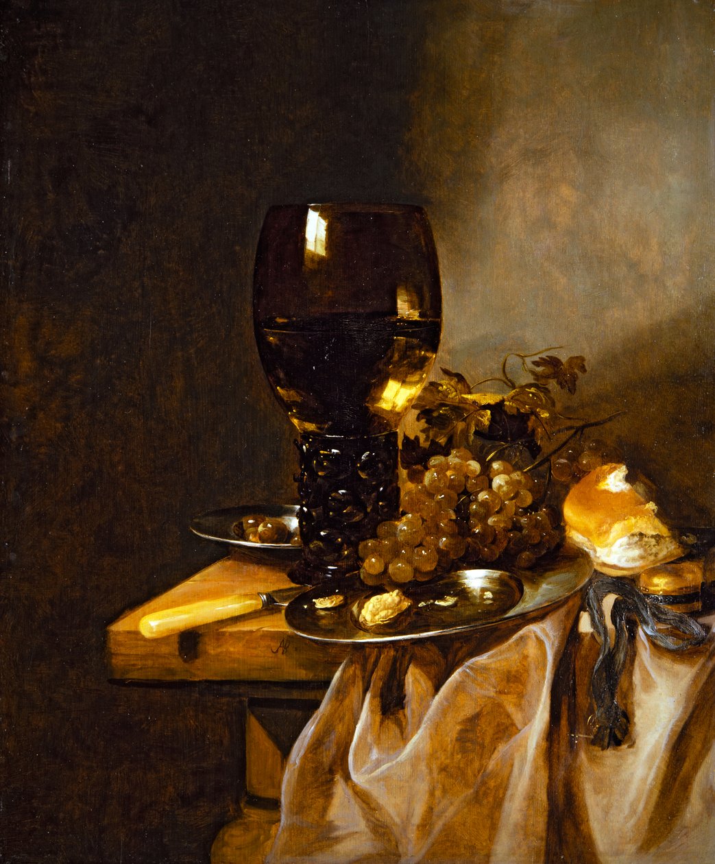 Martwa natura z korzeniami i owocami autorstwa Abraham Hendricksz van Beyeren