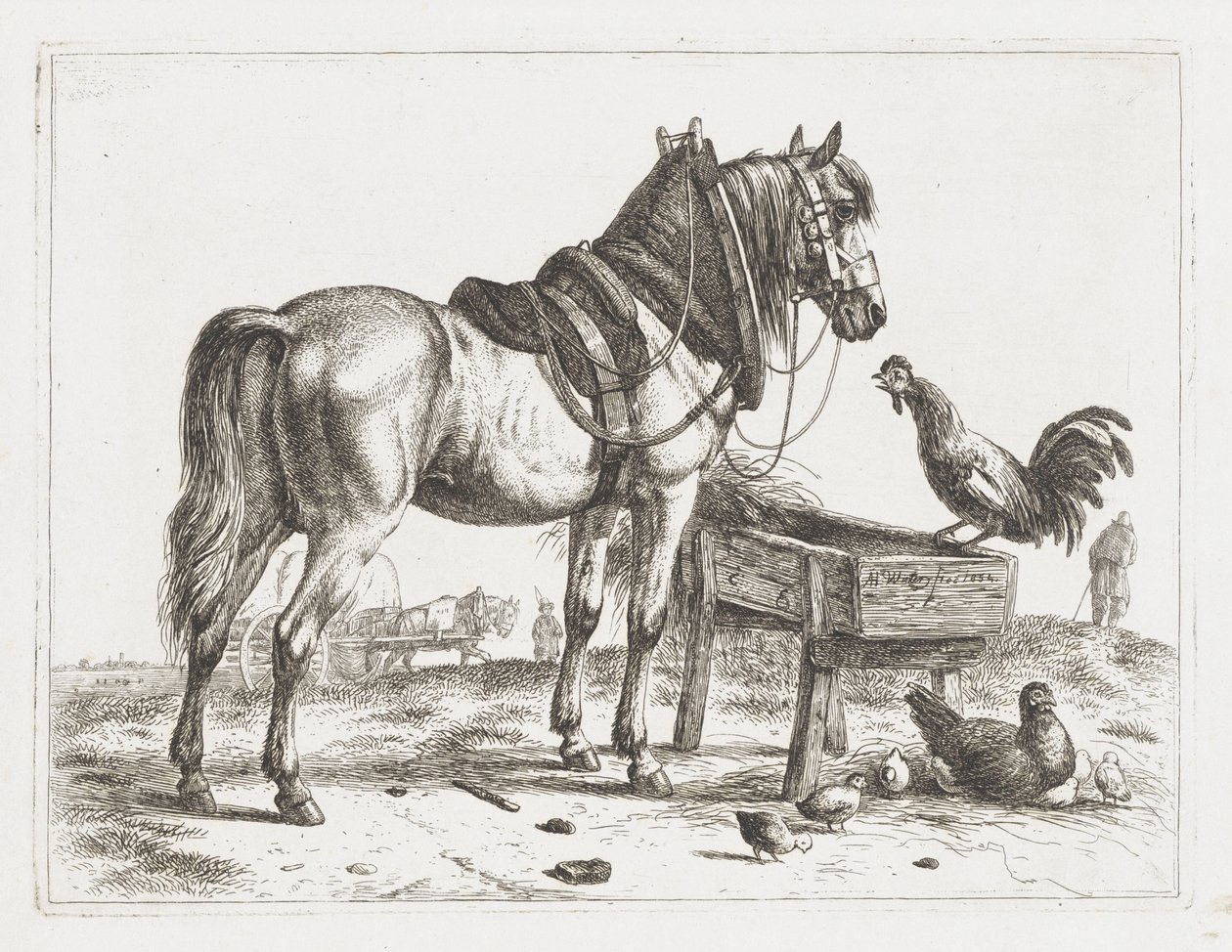 Koń w karmniku autorstwa Abraham Hendrik Winter