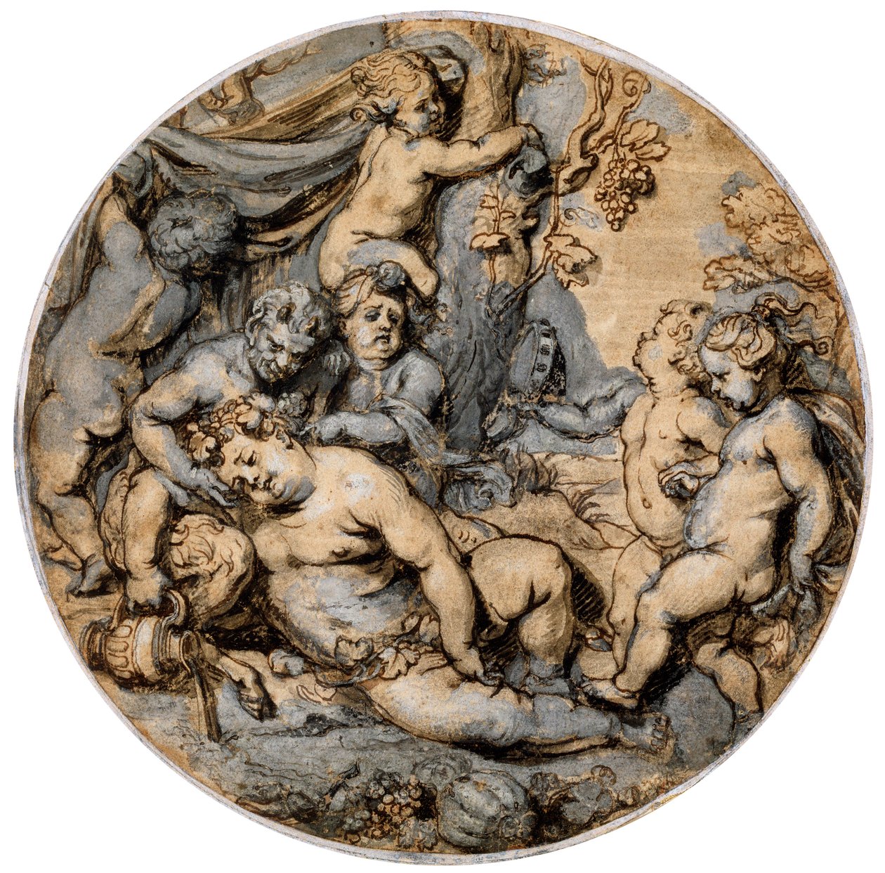 „Śpiący Bachus”, XVII wiek. autorstwa Abraham Jansz van Diepenbeeck