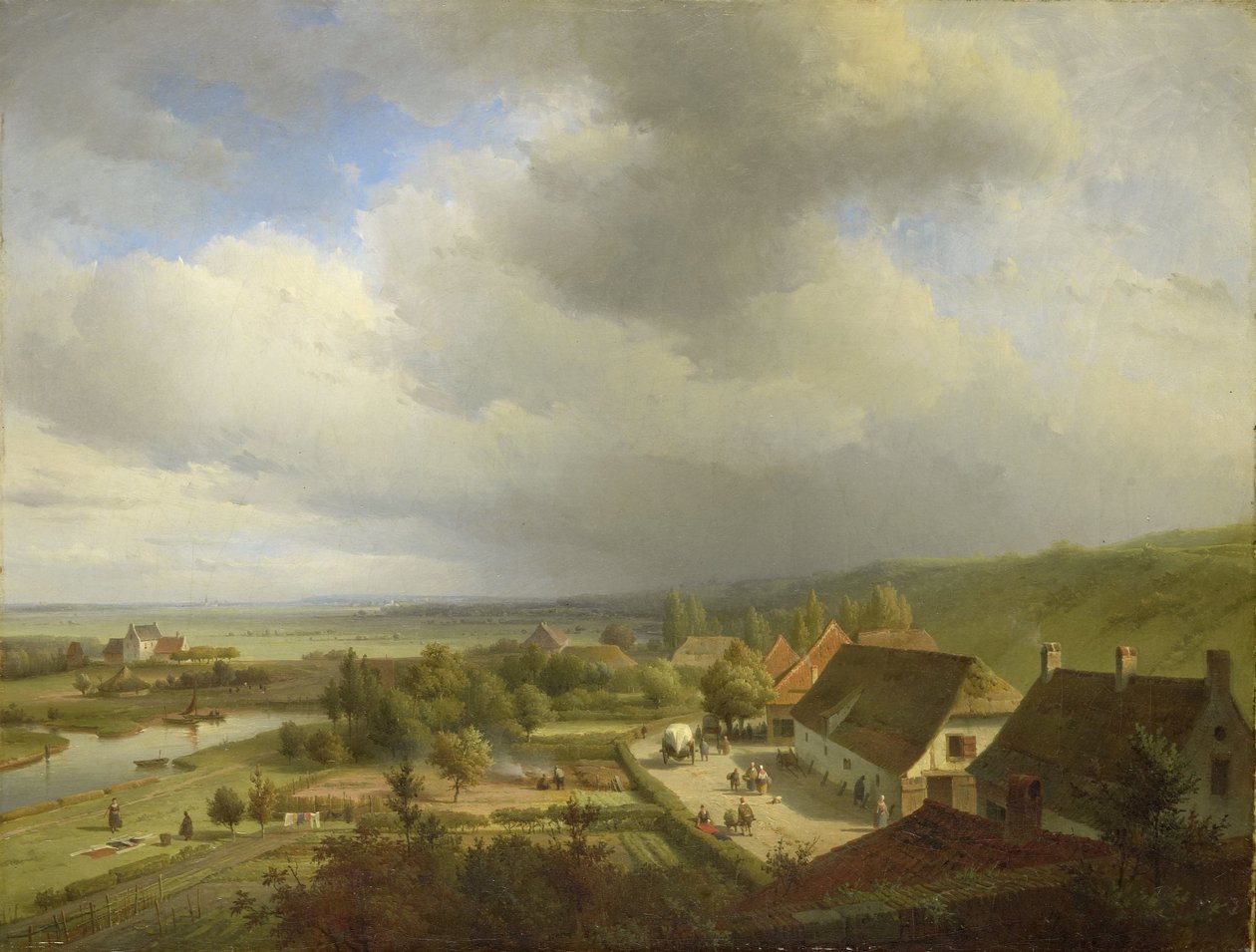 Pagórkowaty krajobraz w pobliżu Wageningen autorstwa Abraham Johannes Couwenberg