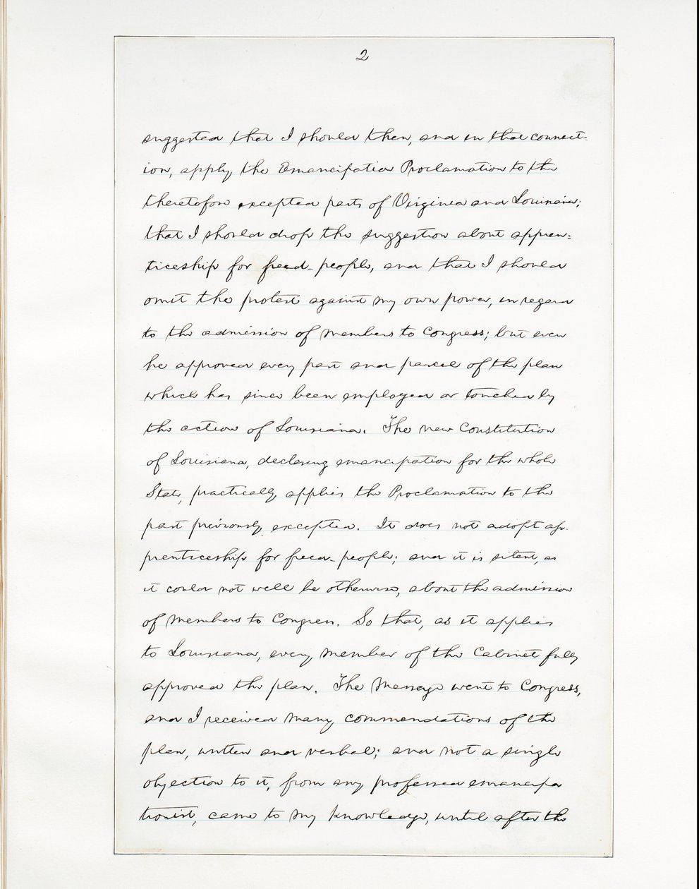 Autograf rękopisu ostatniego przemówienia Lincolna jako prezydenta, wygłoszony w Waszyngtonie, z okna Białego Domu wieczorem 11 kwietnia 1865 r. autorstwa Abraham Lincoln