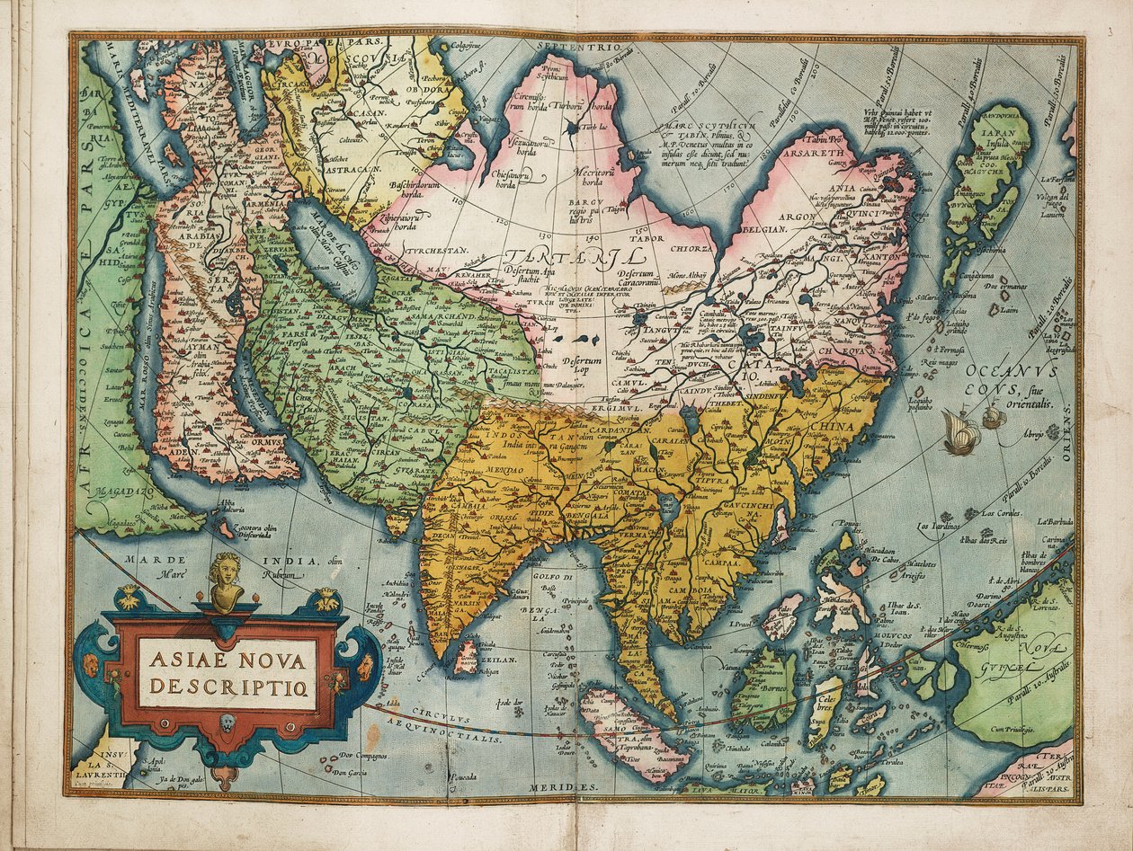 Nowy opis Azji autorstwa Abraham Ortelius