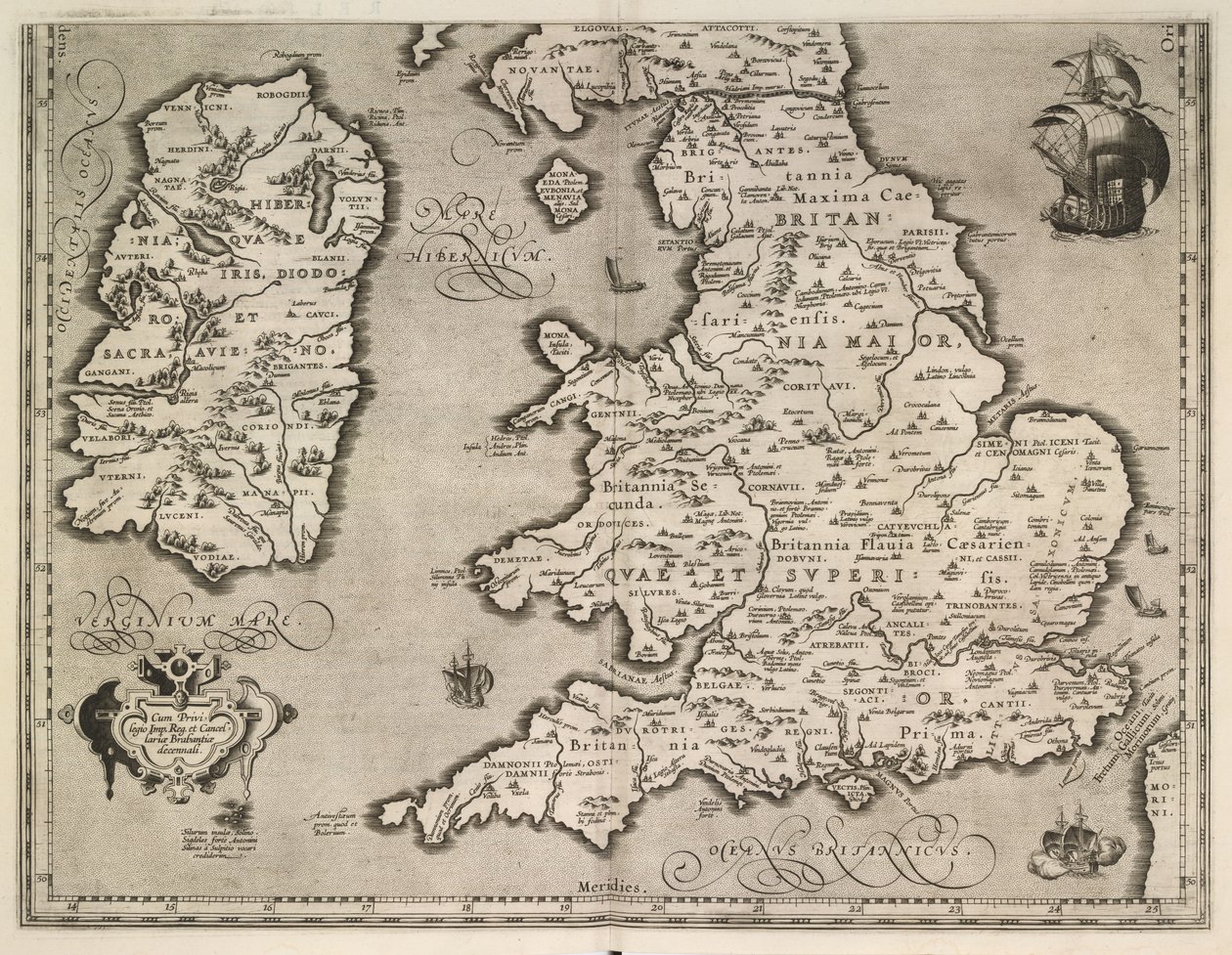 Stary opis Wysp Brytyjskich autorstwa Abraham Ortelius