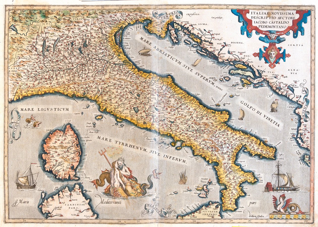 Włochy autorstwa Abraham Ortelius
