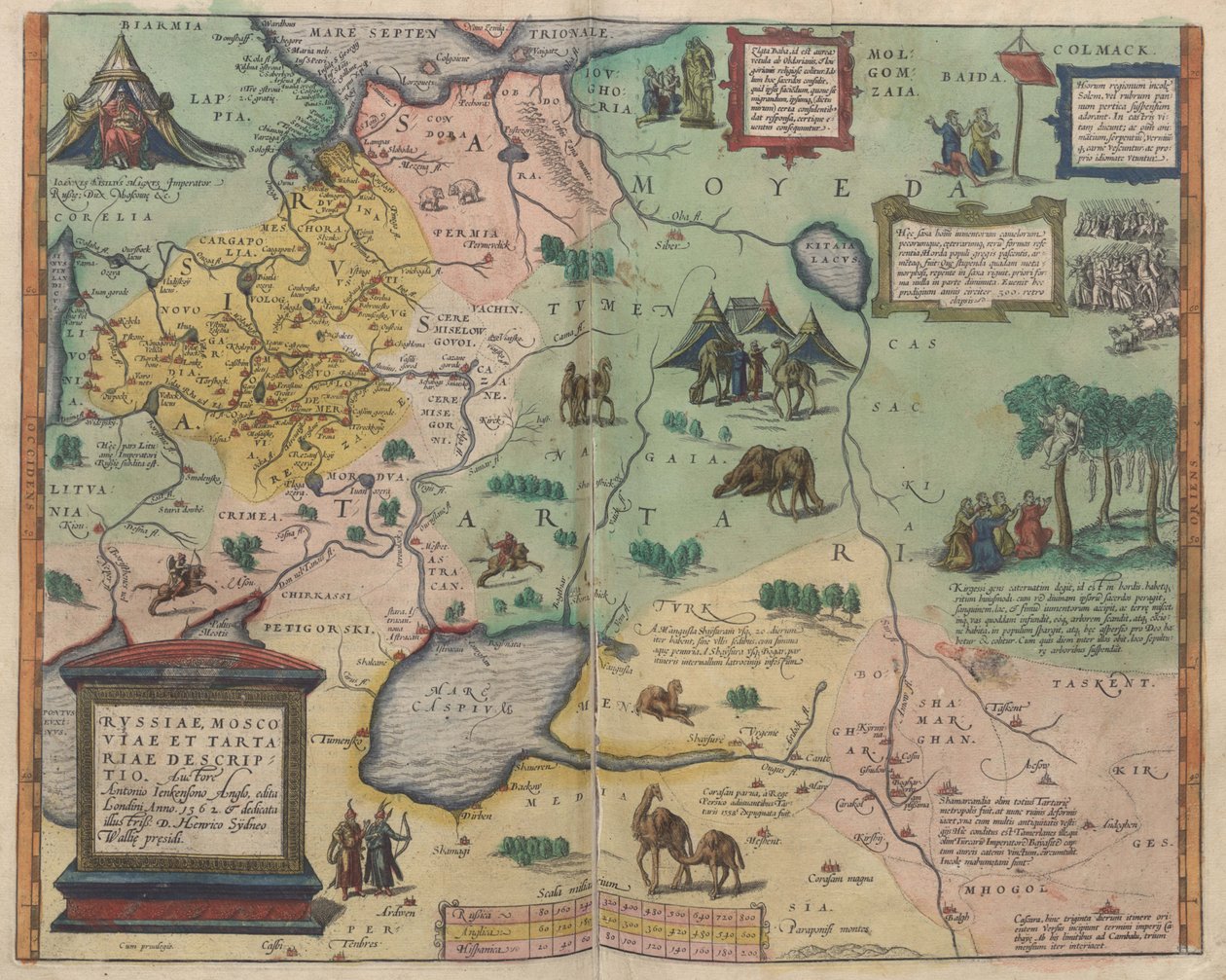 Mapa Rosji Od: Mapa świata autorstwa Abraham Ortelius