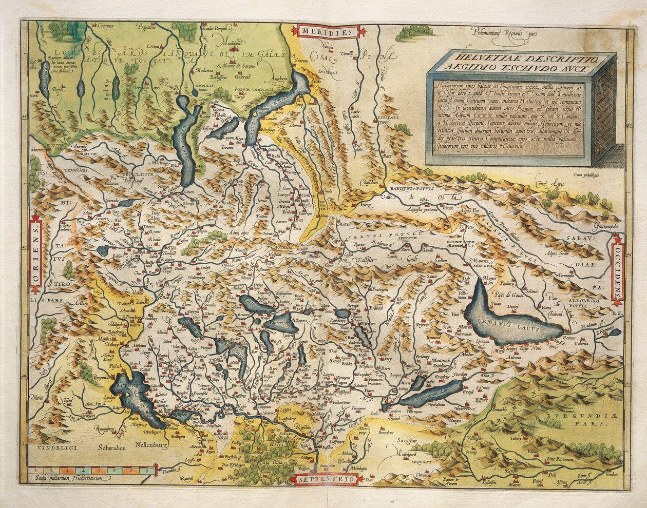 Mapa Szwajcarii z Theatrum Orbis Terrarum autorstwa Abrahama Orteliusa autorstwa Abraham Ortelius