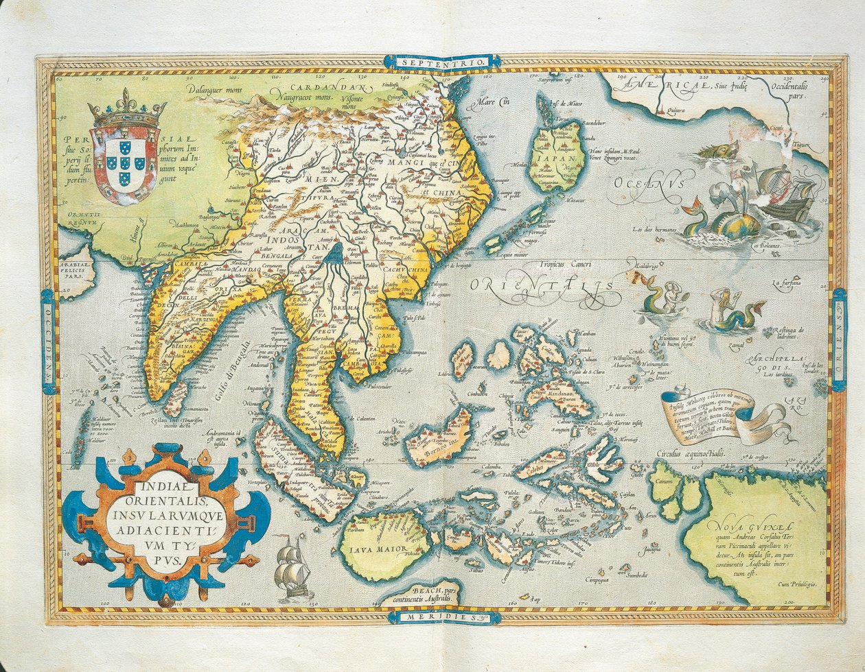 Mapa Indii z Theatrum Orbis Terrarum autorstwa Abrahama Orteliusa autorstwa Abraham Ortelius