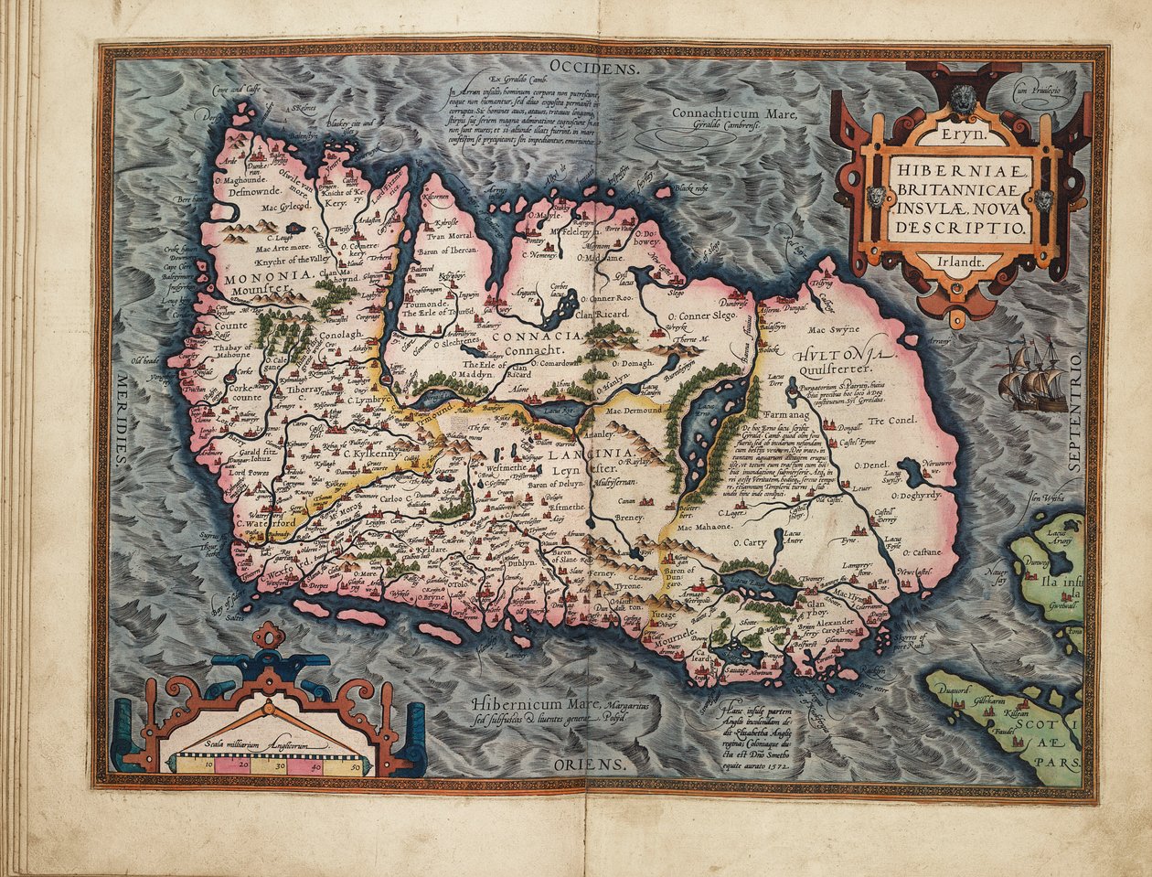Nowy opis Irlandii i Wysp Brytyjskich autorstwa Abraham Ortelius