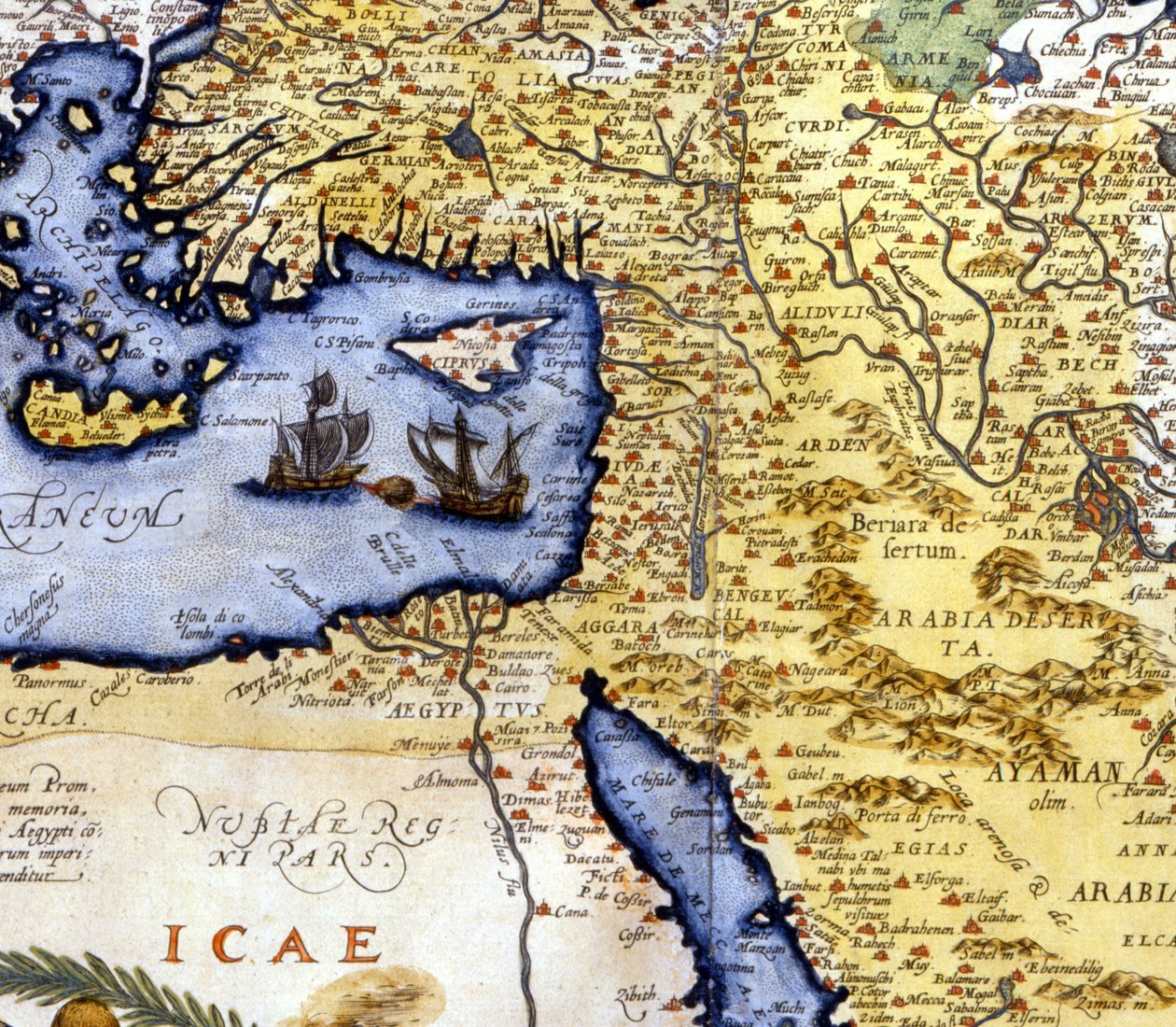 Palestyna i Egipt po Atlasie Abrahama Orteliusa, Amsterdam autorstwa Abraham Ortelius