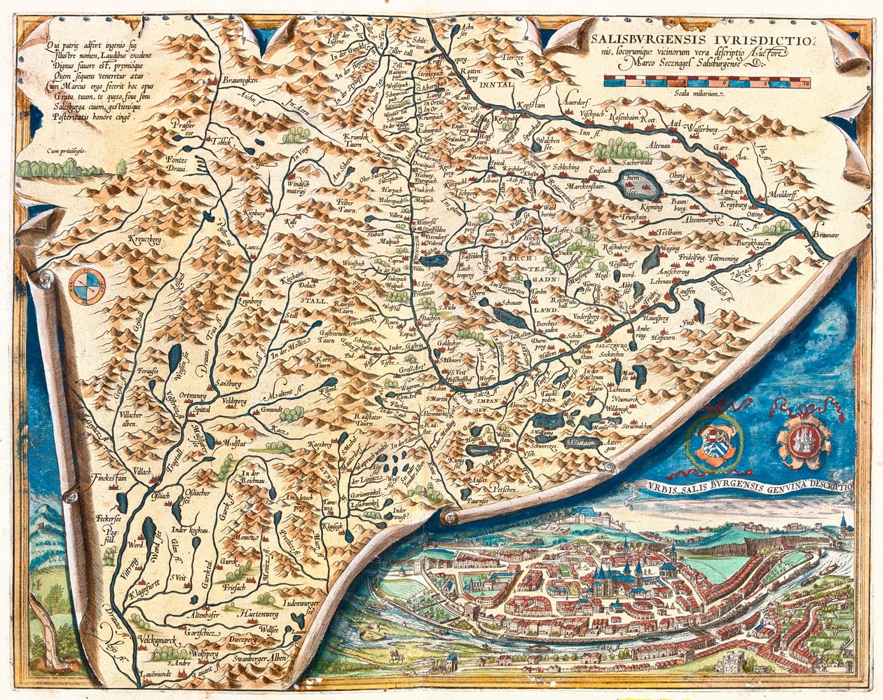 Salzburg, Austria autorstwa Abraham Ortelius