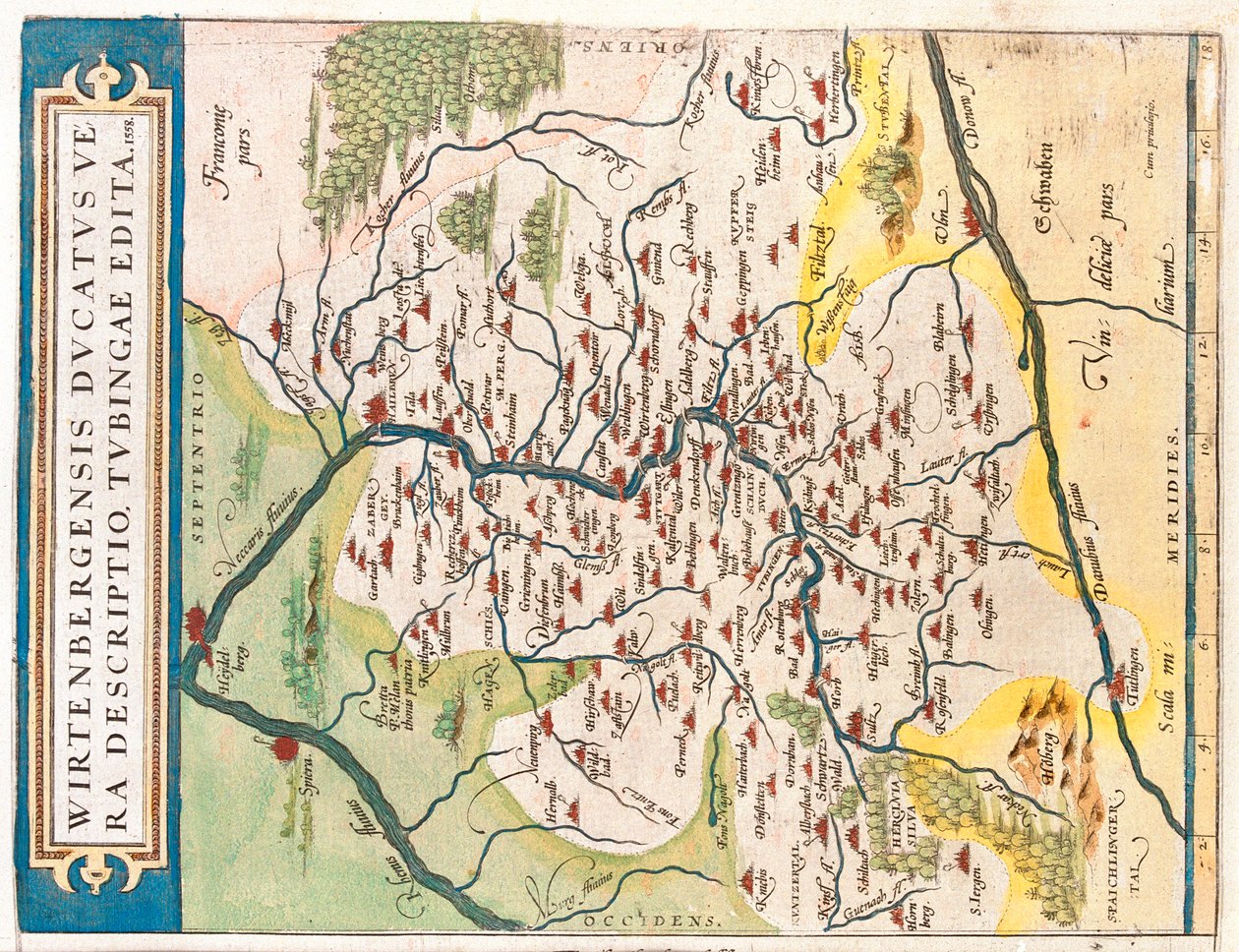 Państwo: Badenia-Wirtembergia, Niemcy autorstwa Abraham Ortelius