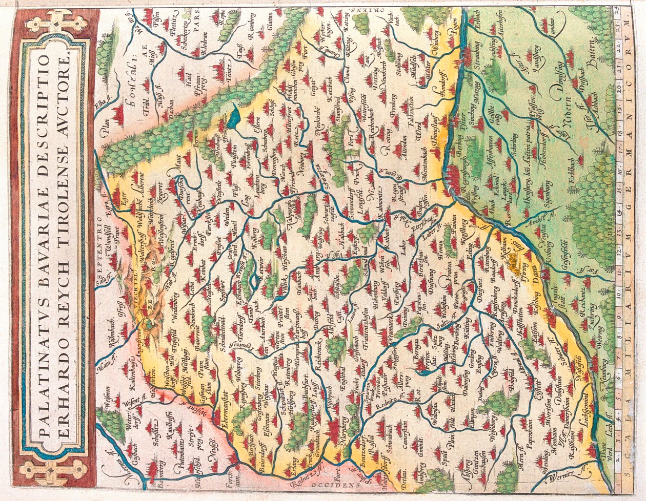 Państwo: Bawaria, Niemcy autorstwa Abraham Ortelius