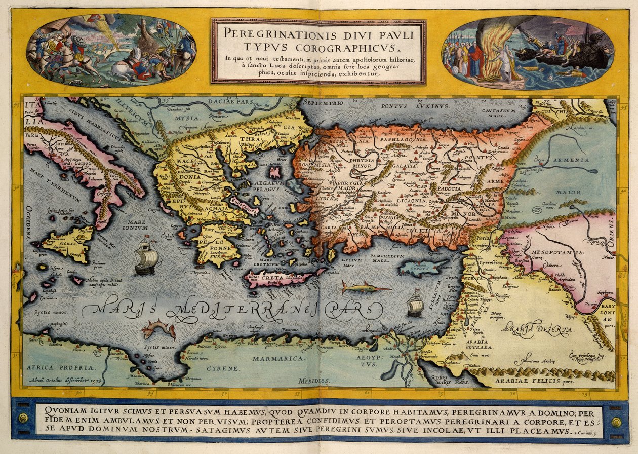 Region Morza Śródziemnego autorstwa Abraham Ortelius