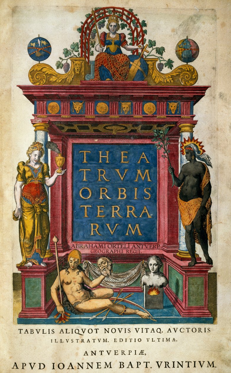 Theatrum Orbis Terrarum, Abraham Ortelius (1527-1598), strona tytułowa, Antwerpia autorstwa Abraham Ortelius