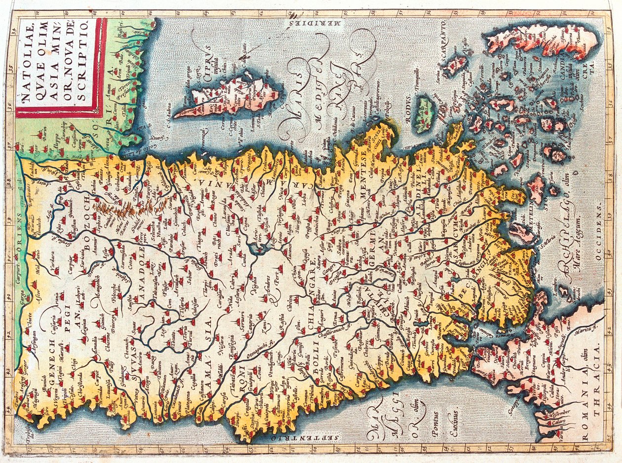 Turcja, Cypr autorstwa Abraham Ortelius