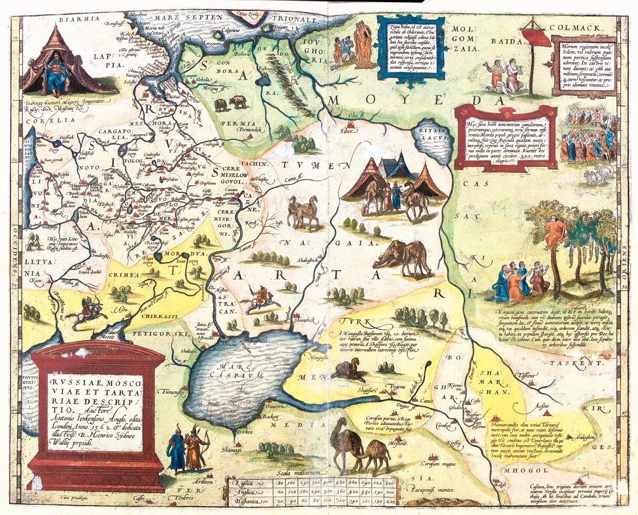 Zachodnia Rosja, południowo-wschodnia Turcja, Armenia, Azerbejdżan, północny Iran, Turkmenistan, Uzbekistan, zachodni Kazachstan. autorstwa Abraham Ortelius