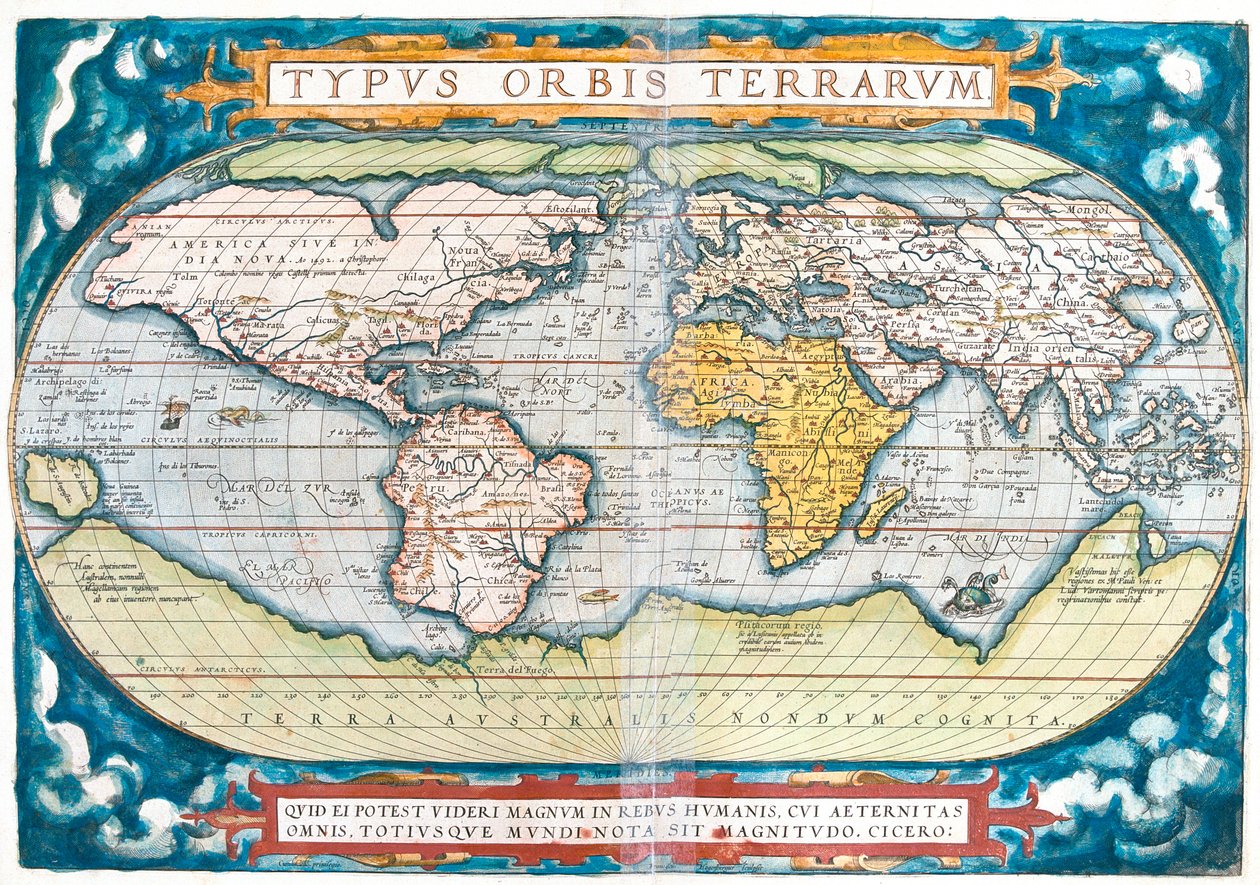 Świat autorstwa Abraham Ortelius