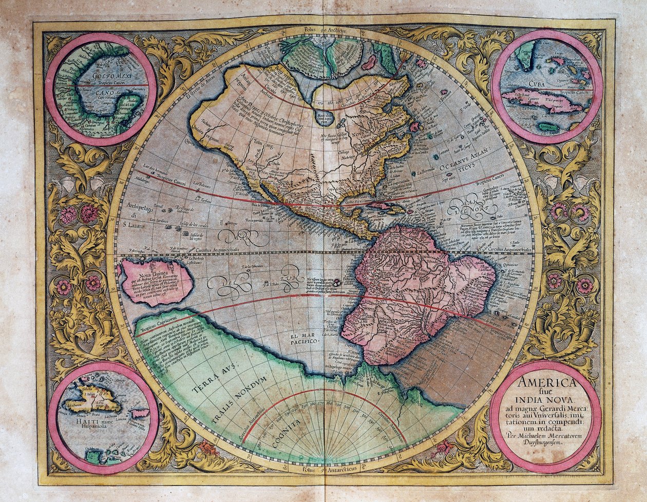 Mapa świata Abrahama Orteliusa (1527-1598) autorstwa Abraham Ortelius