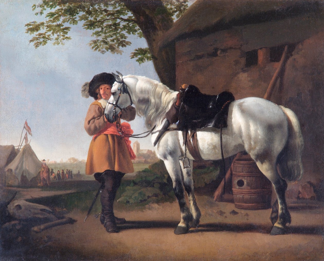 „Kawalier z siwym koniem”, XVII wiek autorstwa Abraham Pietersz van Kalraet