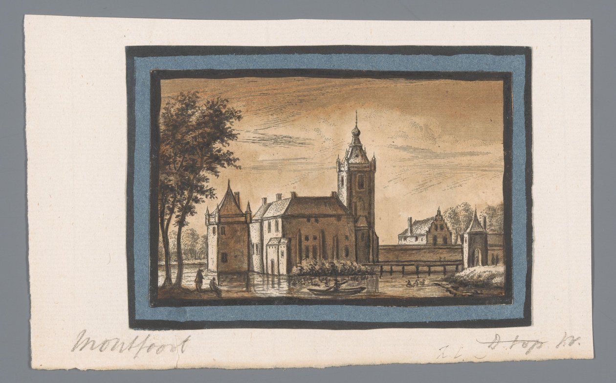 Widok na zamek Montfoort autorstwa Abraham Rademaker