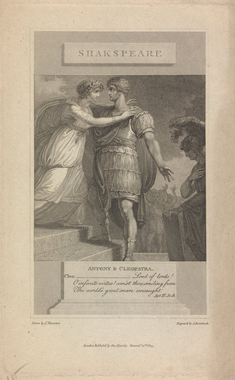 Antoniusz i Kleopatra Akt IV Sc. 8 autorstwa Abraham Raimbach