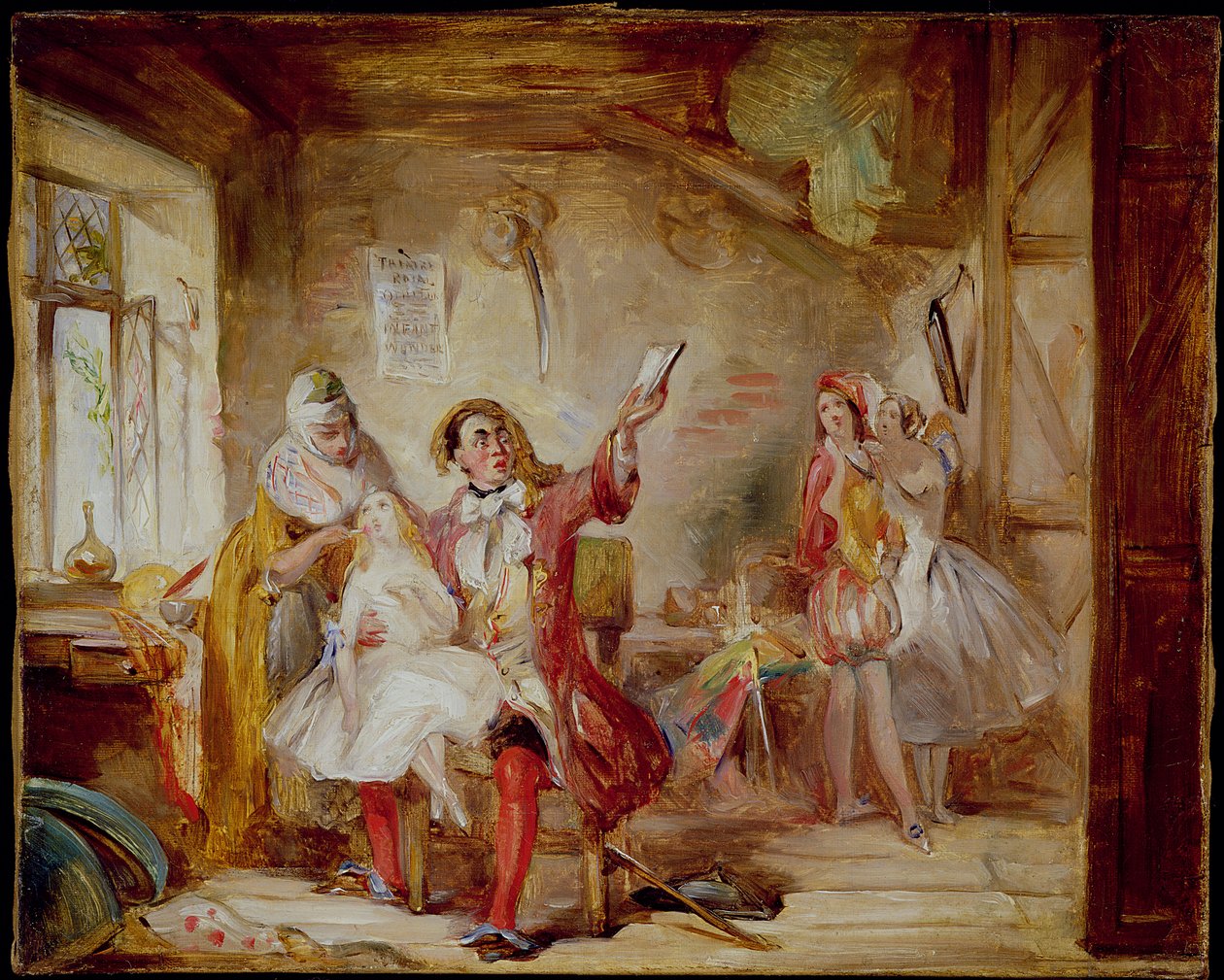 Za kulisami Theatre Royal, prawdopodobnie przedstawiający Irę Fredericka Aldridge