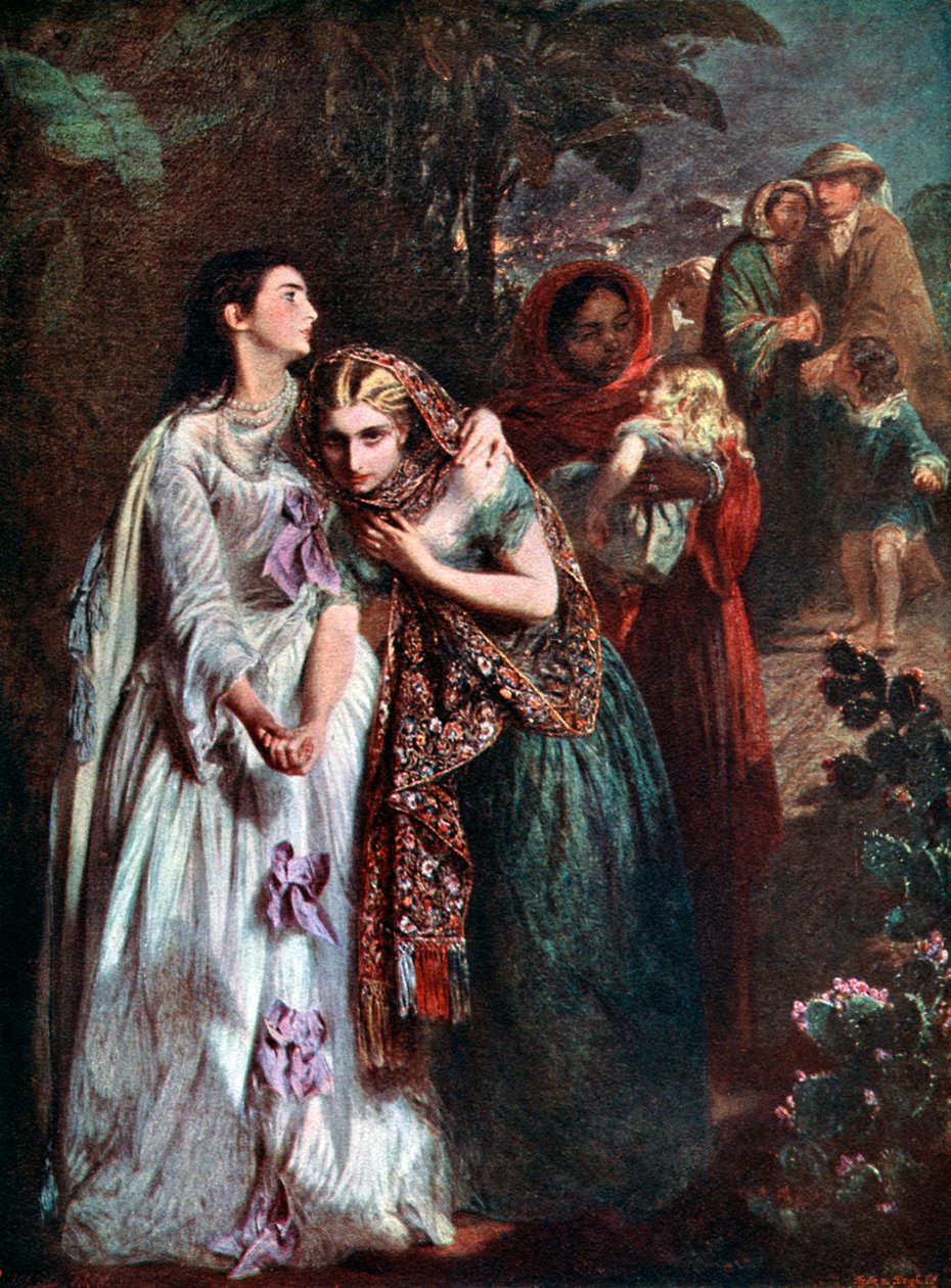 Ucieczka z Lucknow, 1858, ok. 1920 autorstwa Abraham Solomon