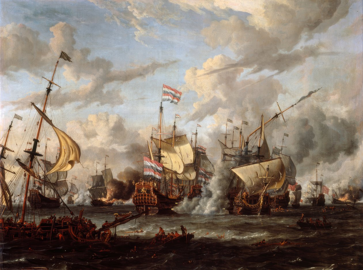 Bitwa morska pod Texel autorstwa Abraham Storck