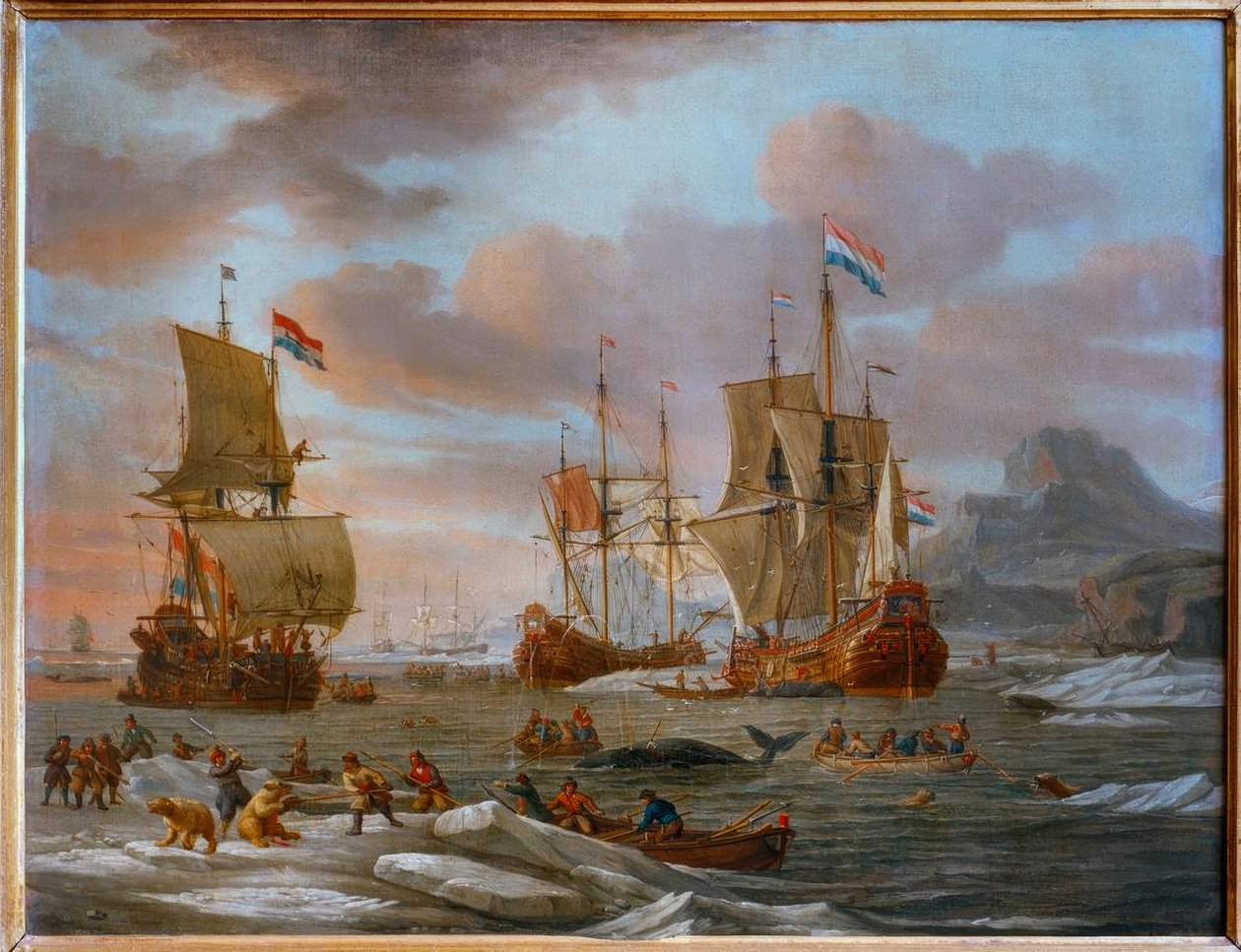 Holenderskie powodzie w wielorybnictwie autorstwa Abraham Storck