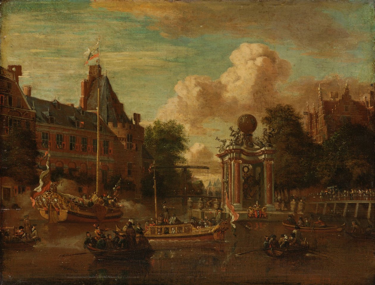 Poselstwo księstwa moskiewskiego odwiedzające Amsterdam, 29 sierpnia 1697 r autorstwa Abraham Storck