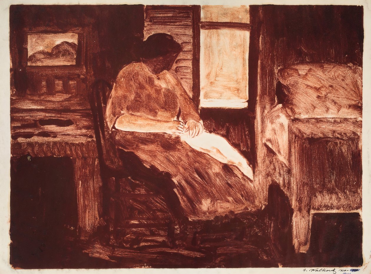 Szkic postaci, 1900-1908. autorstwa Abraham Walkowitz