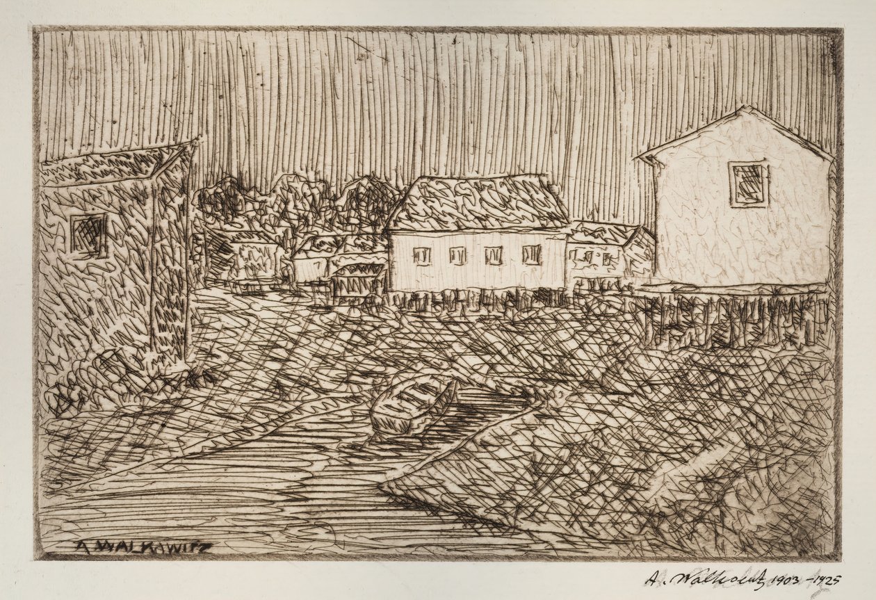 Scena uliczna, budynek lub portret, 1902-1905. autorstwa Abraham Walkowitz