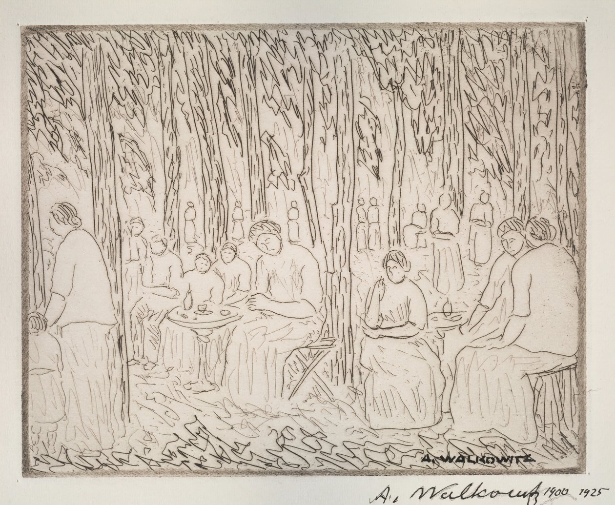 Pod dwoma drzewami, 1900-1925. autorstwa Abraham Walkowitz