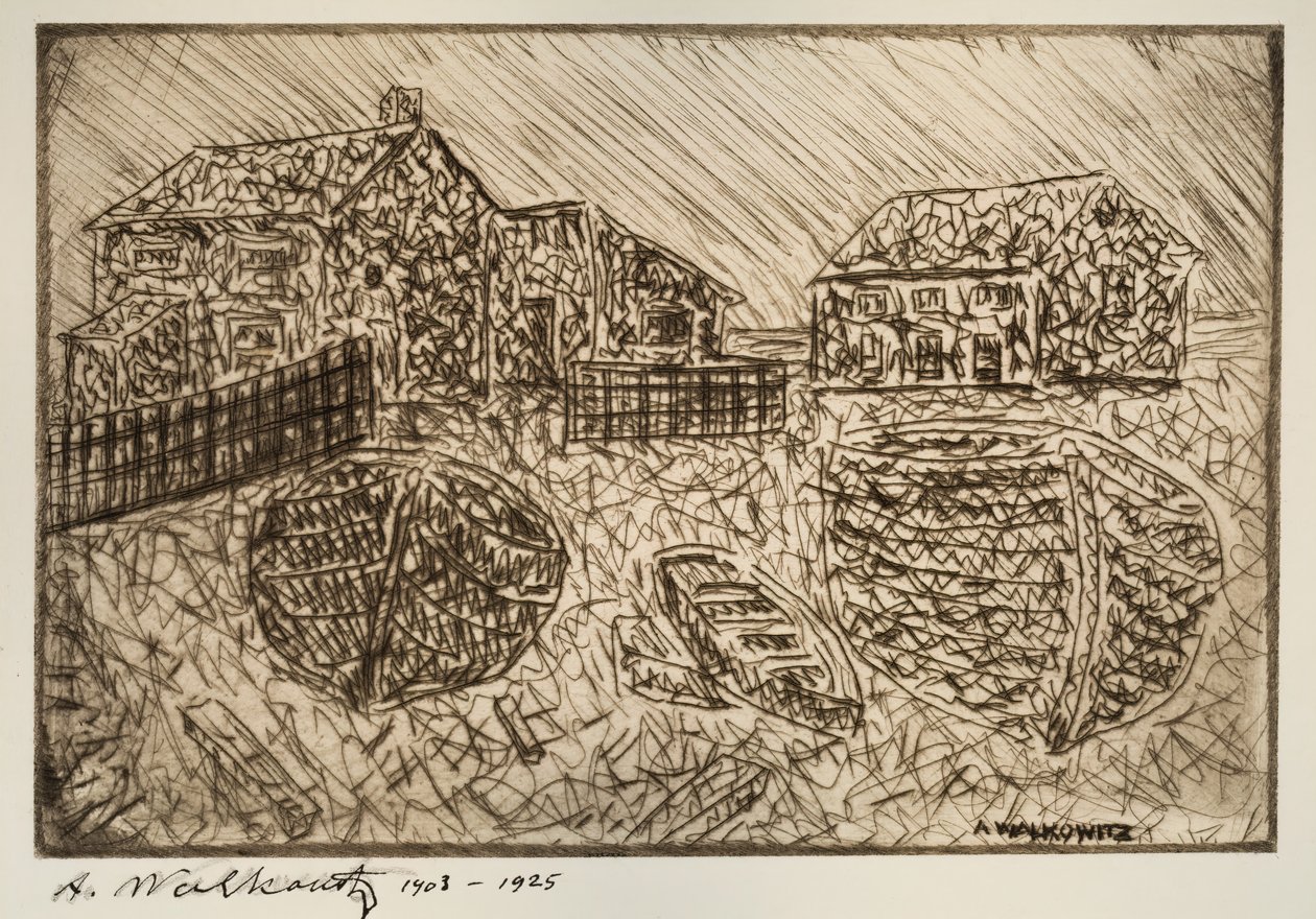 Bez tytułu jeden z sześciu odbitek, 1903-1925. autorstwa Abraham Walkowitz