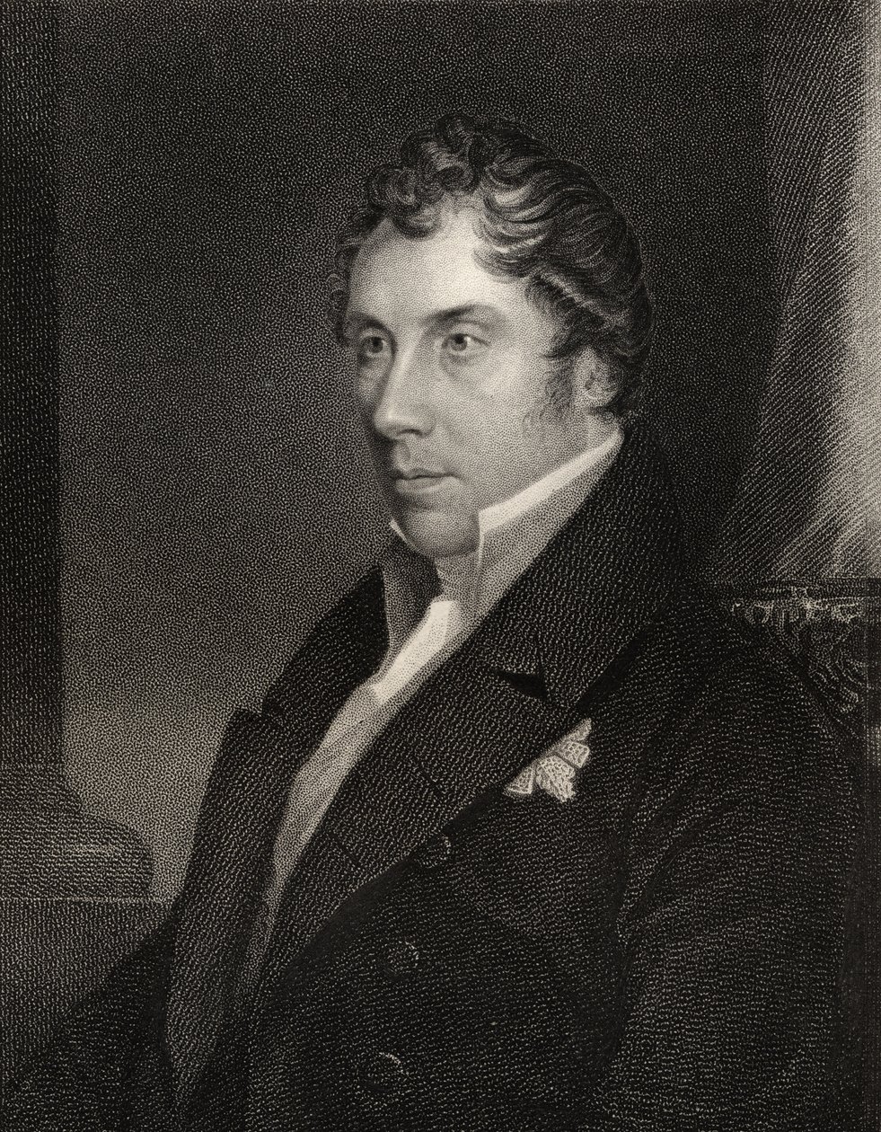 George Hamilton Gordon, ryty Thomas Woolnoth (1785-1857) z „Narodowej Galerii Portretów, tom III”, wydana ok. 1835 autorstwa Abraham Wivell