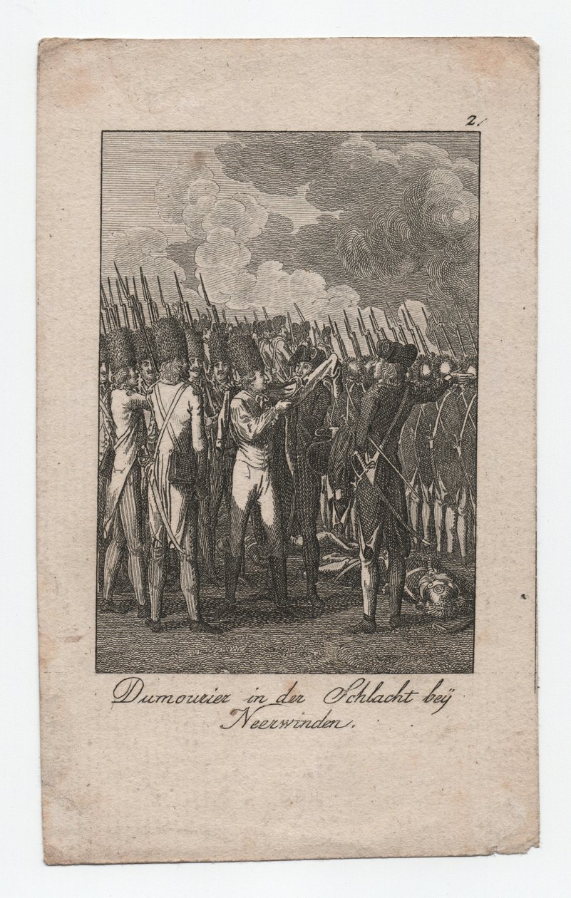 Dumouriez w bitwie pod Neerwinden, ok. 1795 r. (rycina) autorstwa Abraham Wolfgang Küffner