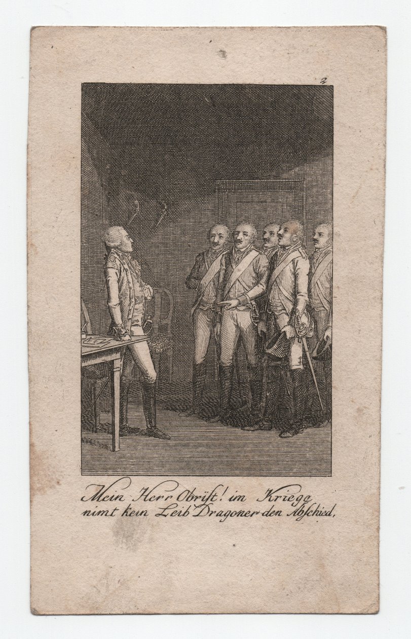 Mój pan Obrist! , ok. 1795 (rycina) autorstwa Abraham Wolfgang Küffner