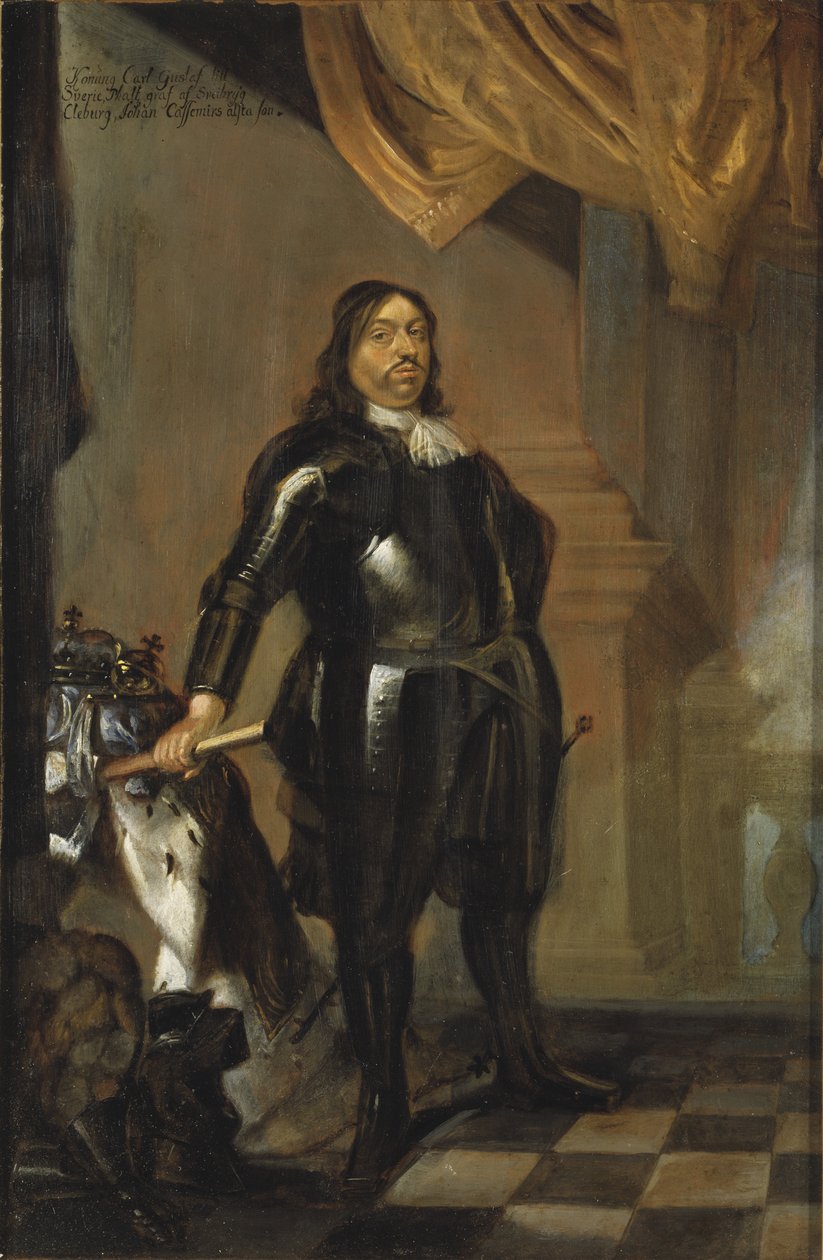 Karol X Gustaw, roi de Suede - Portret króla Szwecji Karola X Gustawa (1622-1660), autorstwa Wuchtersa, Abrahama (1610-1682). Olej na miedzi, połowa XVII w. Wymiar : 35x23 cm. Muzeum Narodowe w Sztokholmie autorstwa Abraham Wuchters