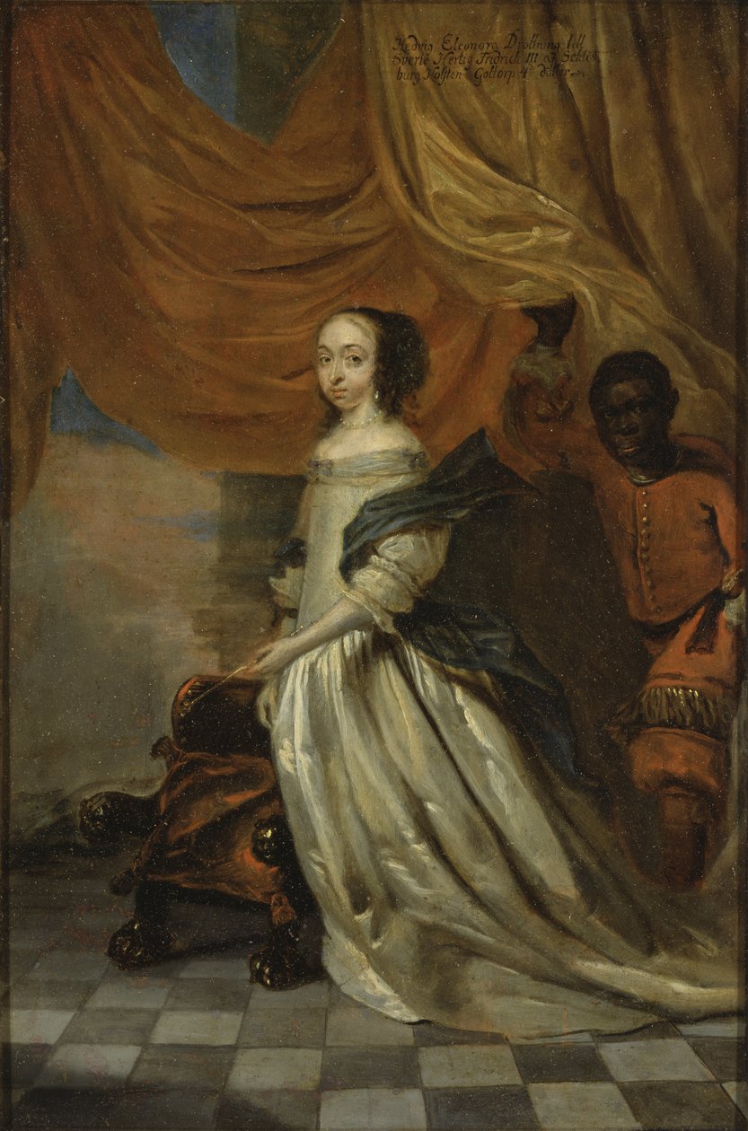 Portret Hedvig Eleonory z Holstein-Gottorp (1636-1715), królowej Szwecji, autorstwa Wuchtersa, Abrahama (1610-1682). Olej na miedzi. Wymiar : 35x23 cm. Muzeum Narodowe w Sztokholmie autorstwa Abraham Wuchters