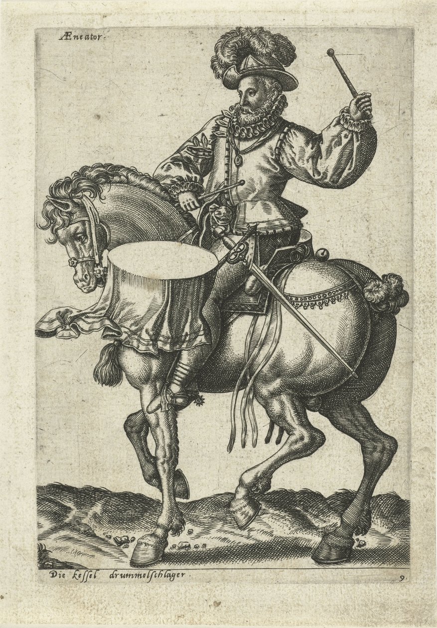 Niemiecki bęben na koniu autorstwa Abraham de Bruyn (attributed to)