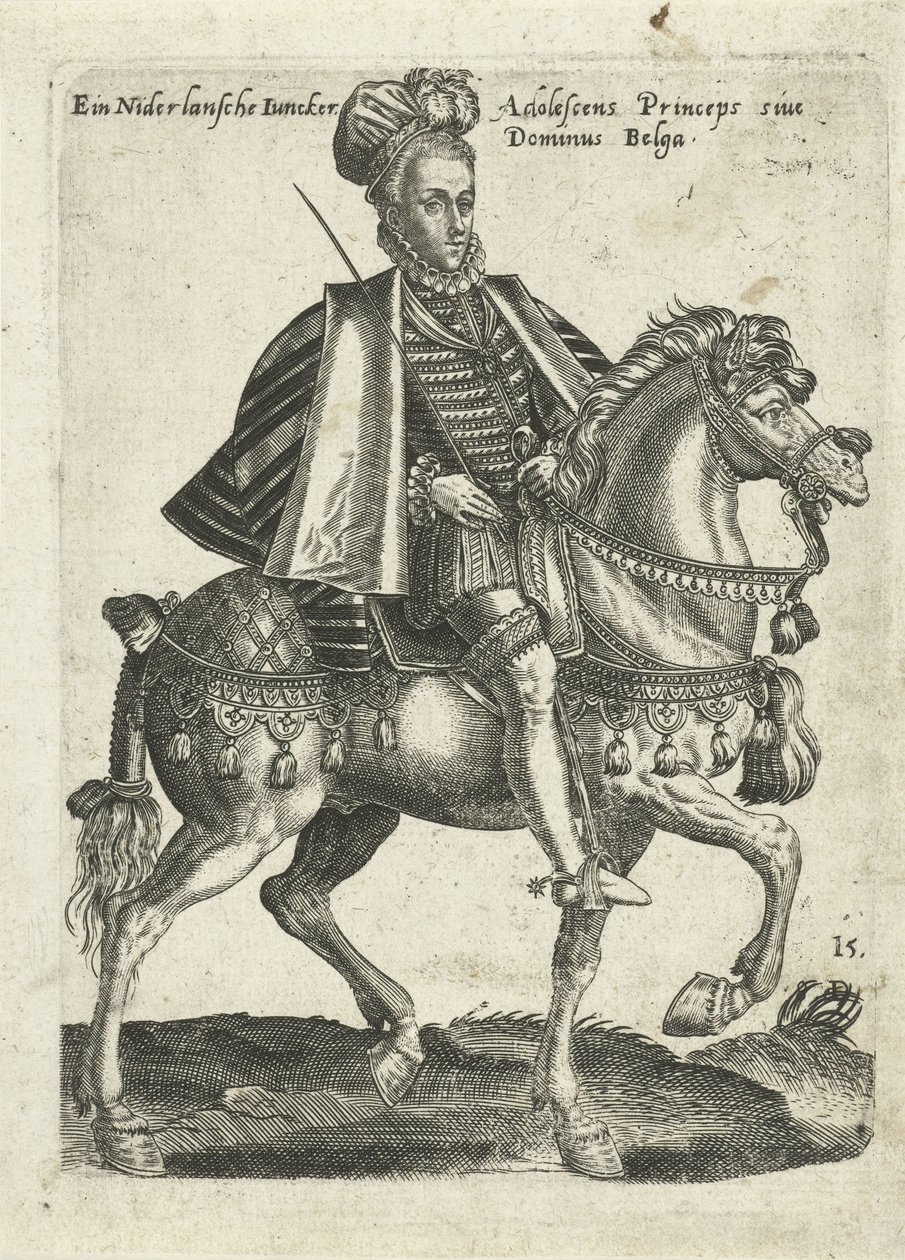 Giermek holenderski na koniu autorstwa Abraham de Bruyn (attributed to)
