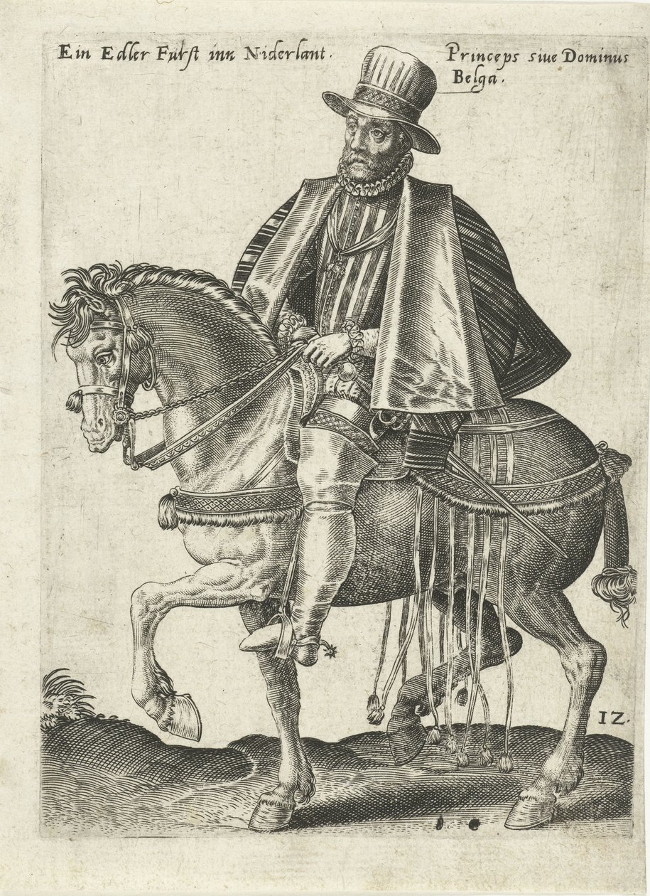 Holenderski książę na koniu autorstwa Abraham de Bruyn (attributed to)