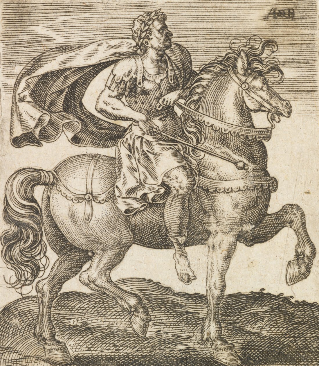 Witeliusz z Dwunastu Cezarów na koniu, ok. 1565-1587. autorstwa Abraham de Bruyn