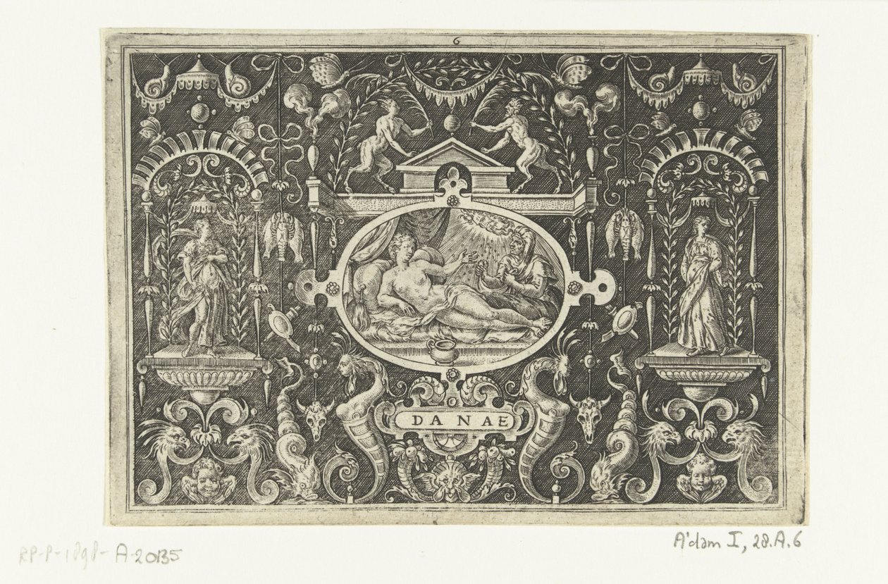 Danae i Jupiter jak deszczowe kawałki złota DANAE (tytuł na obiekcie) autorstwa Abraham de Bruyn
