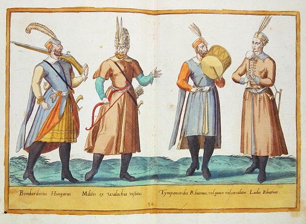 Stroje z XVI wieku z „Omnium Poene Gentium Imagines”, wydanej w Kolonii autorstwa Abraham de Bruyn
