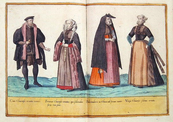 Stroje z XVI wieku z „Omnium Poene Gentium Imagines”, wydanej w Kolonii autorstwa Abraham de Bruyn