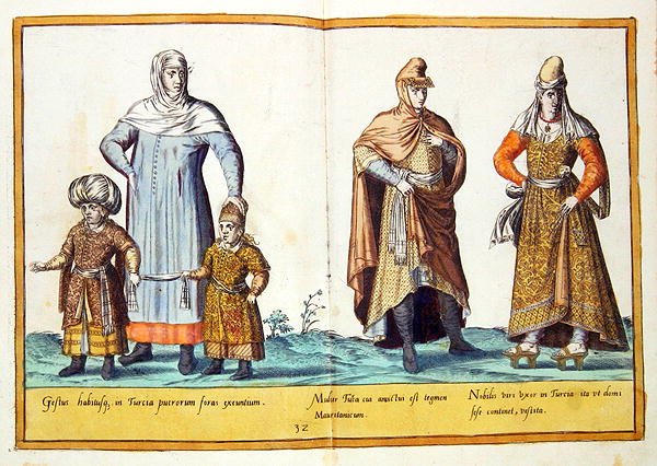 Stroje z XVI wieku z „Omnium Poene Gentium Imagines”, wydanej w Kolonii autorstwa Abraham de Bruyn