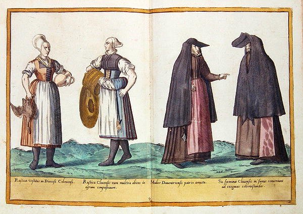 Stroje z XVI wieku z „Omnium Poene Gentium Imagines”, wydanej w Kolonii autorstwa Abraham de Bruyn