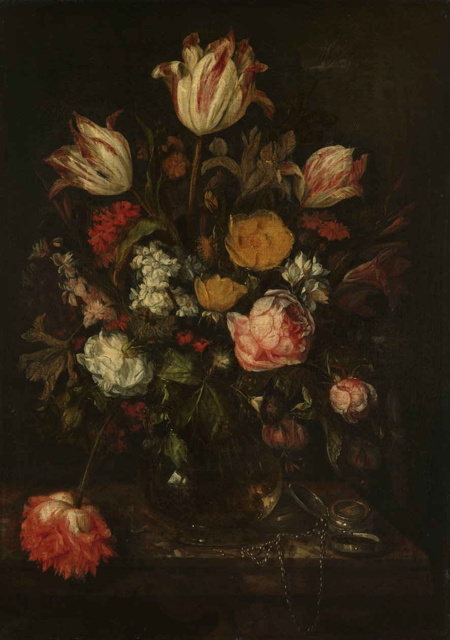 Martwa natura z kwiatami autorstwa Abraham van Beyeren