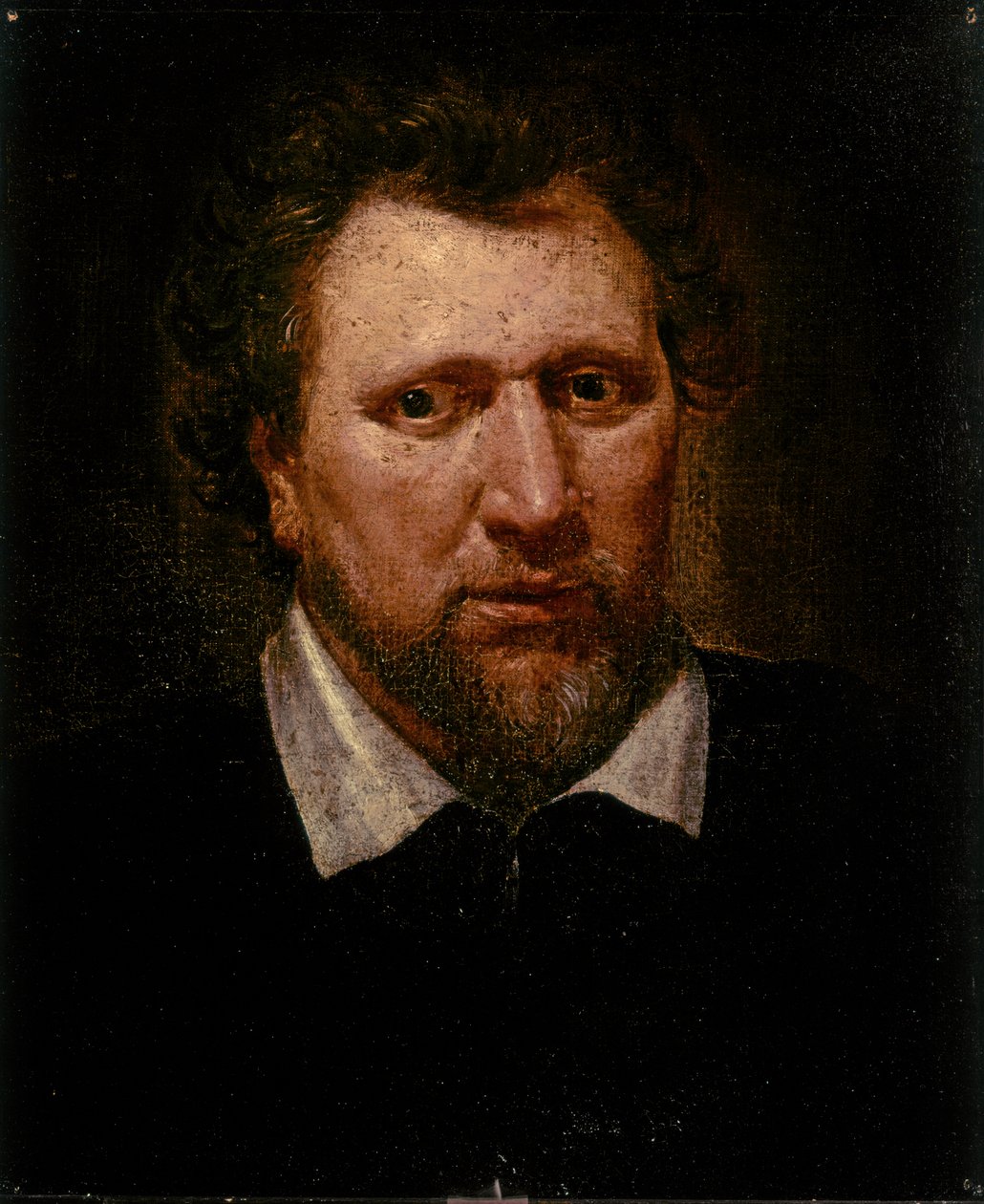 Benjamin JONSON, Portret ok. 1617 (olej na płótnie) autorstwa Abraham van Blyenberch